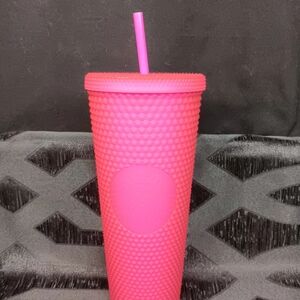 Starbucks Vibrant Pink Tumbler with Straw